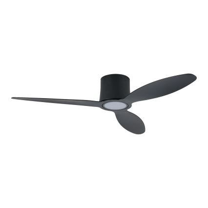 ZEVENTI - Ventilador de teto LED dimerizável VENTORA LED/24W/230V 3000/4000/6000K Wi-Fi Tuya preto + controlo remoto