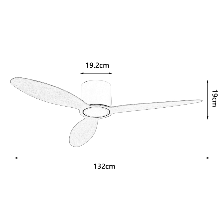 ZEVENTI - Ventilador de tecto LED regulável VENTORA LED/24W/230V 3000/4000/6000K Wi-Fi Tuya preto/nogueira + controlo remoto