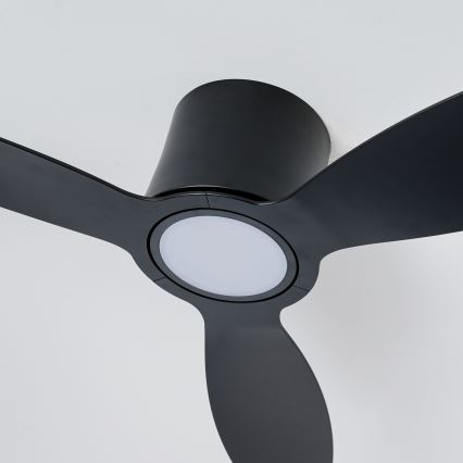 ZEVENTI - Ventilador de teto LED dimerizável VENTORA LED/24W/230V 3000/4000/6000K Wi-Fi Tuya preto + controlo remoto