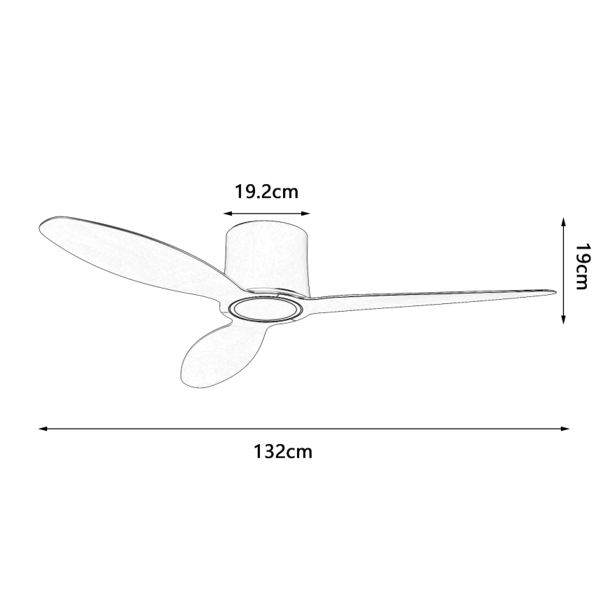 ZEVENTI - Ventilador de teto LED dimerizável VENTORA LED/24W/230V 3000/4000/6000K Wi-Fi Tuya preto + controlo remoto