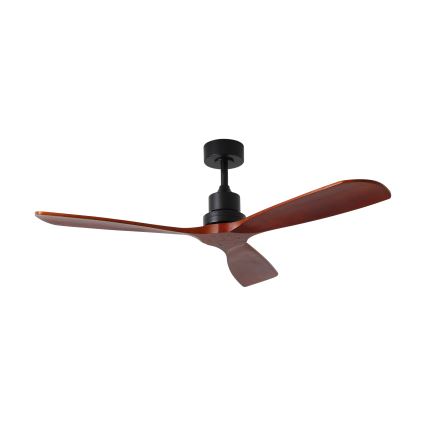 ZEVENTI - Ventilador de teto LIONI Wi-Fi Tuya preto/carvalho + controlo remoto