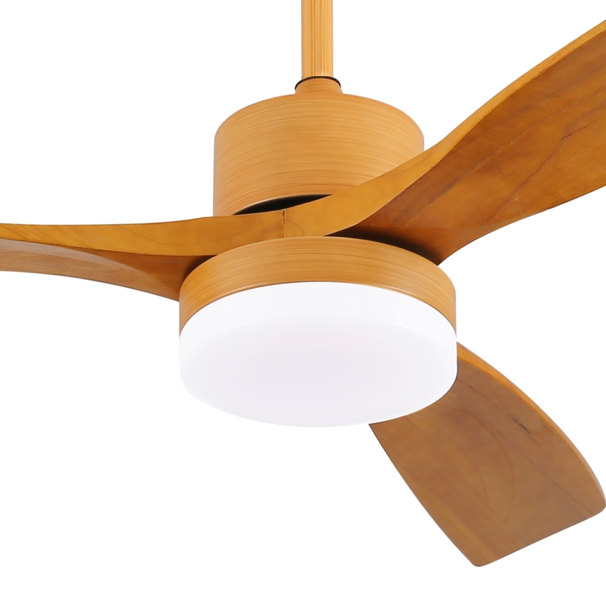 ZEVENTI - Ventilador de teto LED MARE LED/24W/230V 3000/4000/6000K Wi-Fi Tuya carvalho + controlo remoto