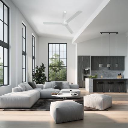 ZEVENTI - Ventilador de teto TOFINO branco