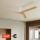 ZEVENTI - Ventilador de teto VELLON Wi-Fi Tuya branco/paulownia + comando remoto