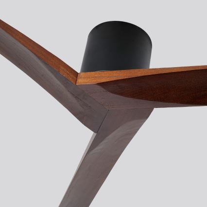 ZEVENTI - Ventilador de teto VELLON Wi‑Fi Tuya preto/nogueira + controlo remoto
