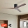 ZEVENTI - Ventilador de teto VELLON Wi‑Fi Tuya preto/nogueira + controlo remoto