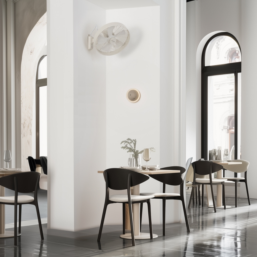 ZEVENTI - Ventoinha de parede FREEZE 50W/230V diâmetro 40 cm branco + comando