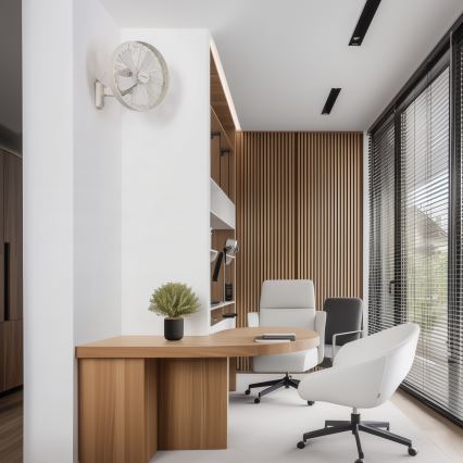 ZEVENTI - Ventoinha de parede FREEZE 50W/230V diâmetro 40 cm branco + comando