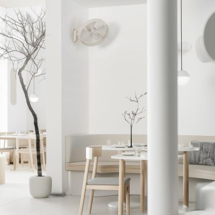 ZEVENTI - Ventoinha de parede FREEZE 50W/230V diâmetro 40 cm branco + comando