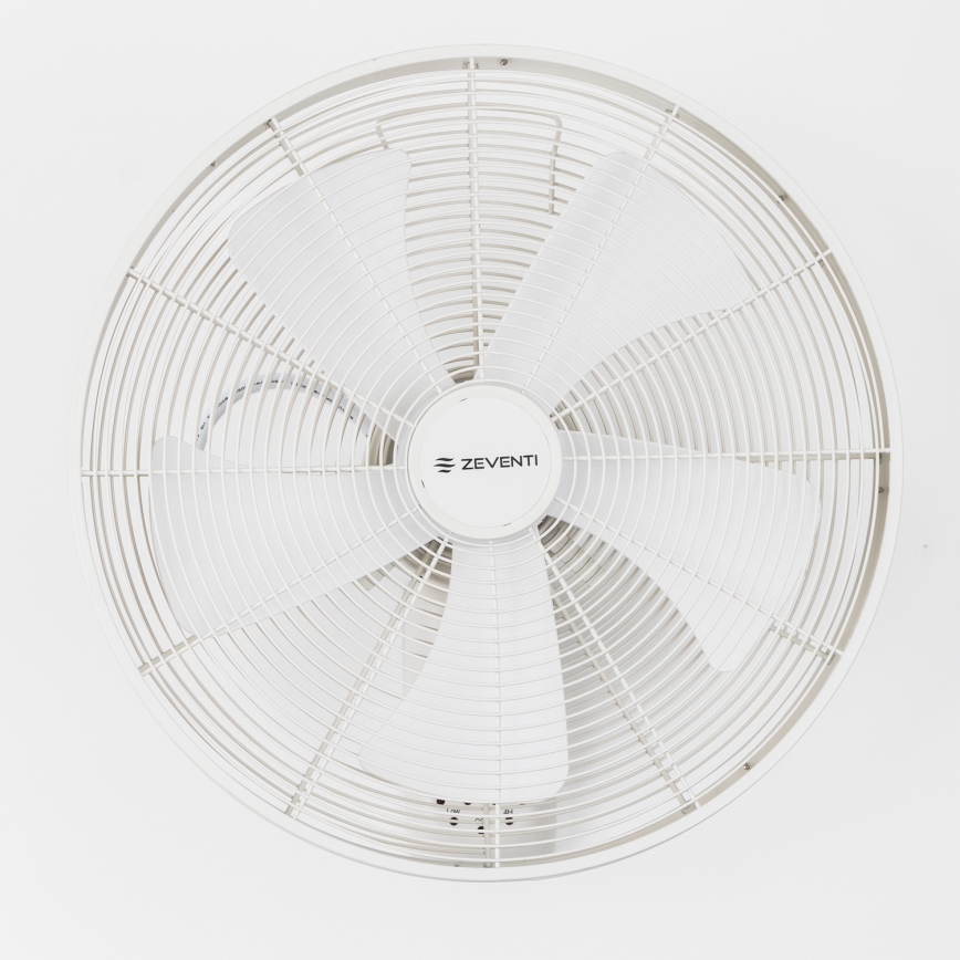 ZEVENTI - Ventoinha de parede FREEZE 50W/230V diâmetro 40 cm branco + comando