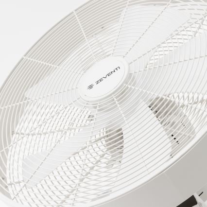 ZEVENTI - Ventoinha de parede FREEZE 50W/230V diâmetro 40 cm branco + comando