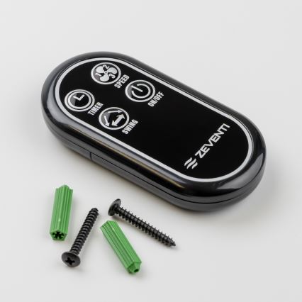 ZEVENTI - Ventoinha de parede FREEZE 50W/230V diâmetro 40 cm cromado mate + comando