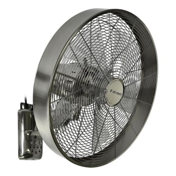 ZEVENTI - Ventoinha de parede FREEZE 50W/230V diâmetro 40 cm cromado mate + comando