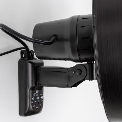 ZEVENTI - Ventoinha de parede FREEZE 50W/230V diâmetro 40 cm preto + comando