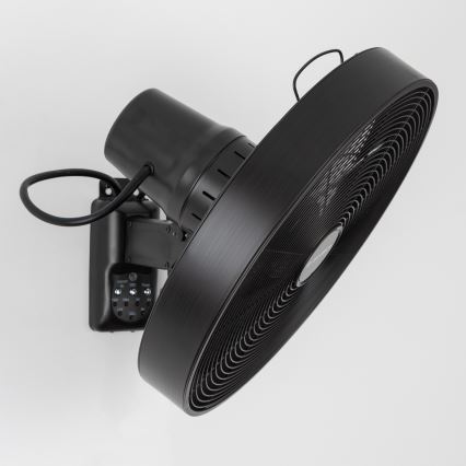 ZEVENTI - Ventoinha de parede FREEZE 50W/230V diâmetro 40 cm preto + comando