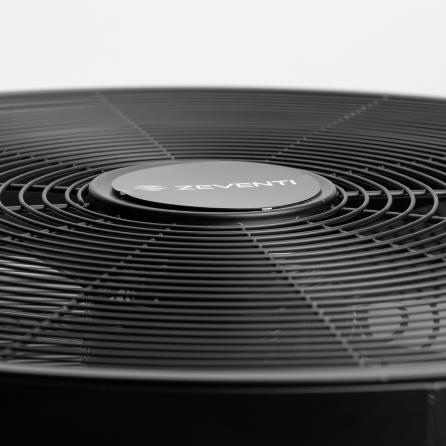ZEVENTI - Ventoinha de parede FREEZE 50W/230V diâmetro 40 cm preto + comando