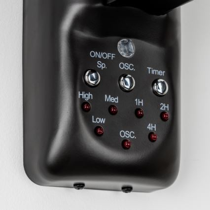 ZEVENTI - Ventoinha de parede FREEZE 50W/230V diâmetro 40 cm preto + comando