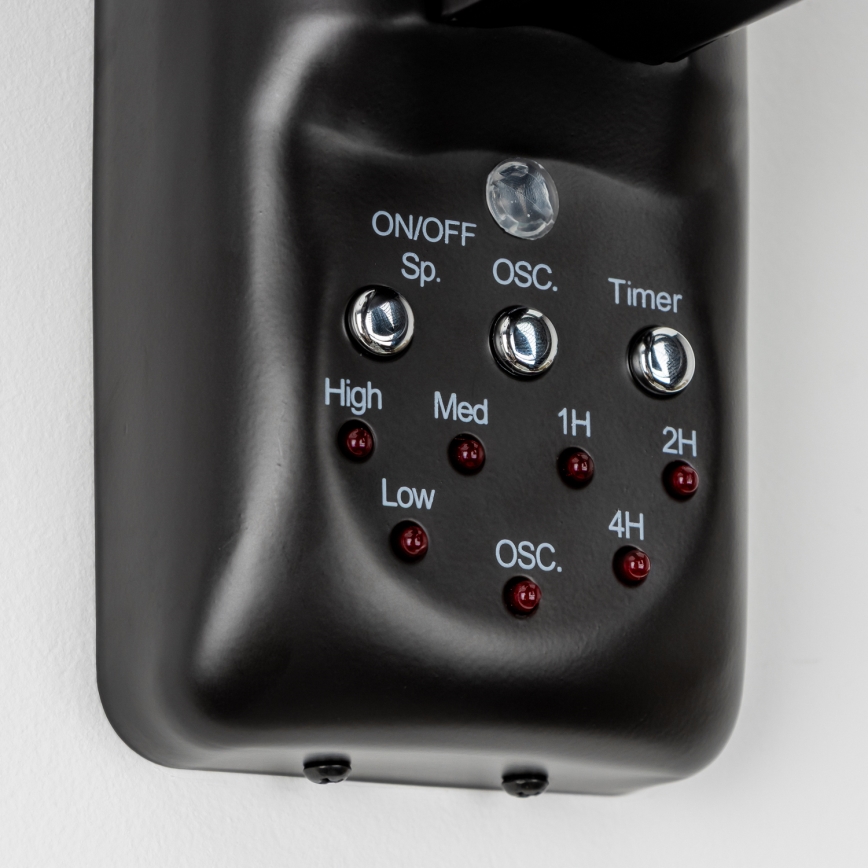 ZEVENTI - Ventoinha de parede FREEZE 50W/230V diâmetro 40 cm preto + comando