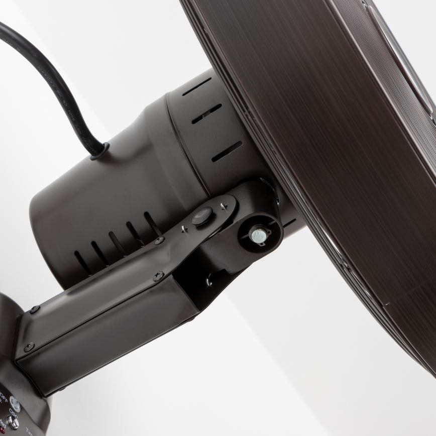 ZEVENTI - Ventoinha de parede FREEZE 50W/230V diâmetro 40 cm preto/castanho + comando