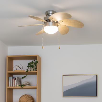 ZEVENTI - Ventoinha de teto FAMARA 1xE14/60W/230V bege