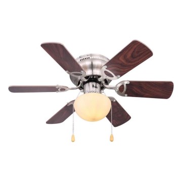 ZEVENTI - Ventoinha de teto GALDANA 1xE27/60W/230V castanho/bege