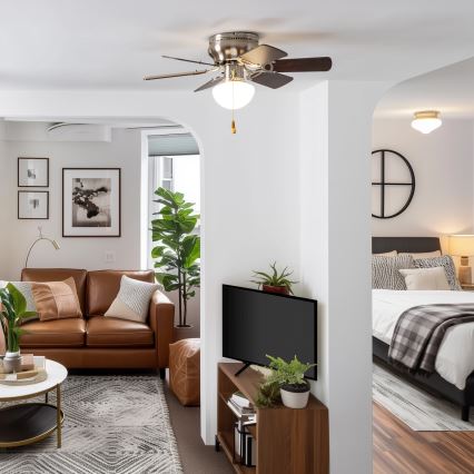 ZEVENTI - Ventoinha de teto GALDANA 1xE27/60W/230V castanho/bege