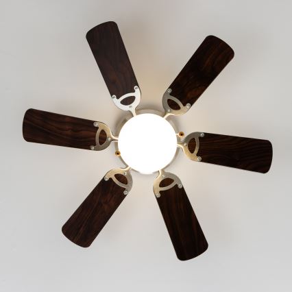 ZEVENTI - Ventoinha de teto GALDANA 1xE27/60W/230V castanho/bege