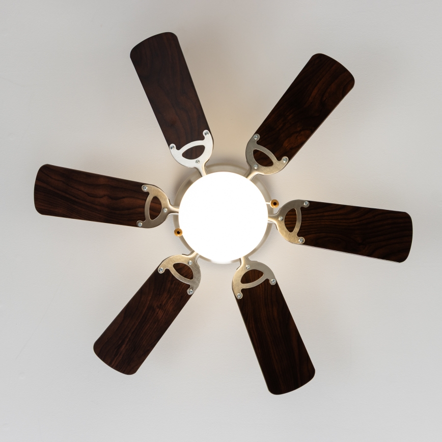 ZEVENTI - Ventoinha de teto GALDANA 1xE27/60W/230V castanho/bege