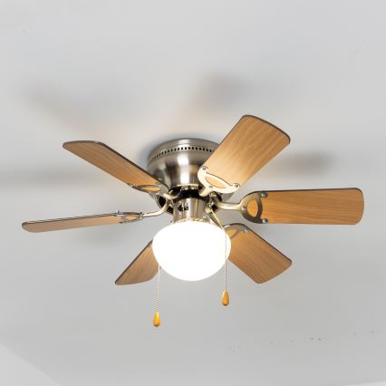 ZEVENTI - Ventoinha de teto GALDANA 1xE27/60W/230V castanho/bege