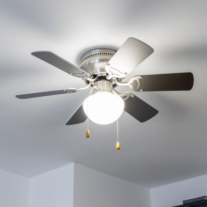 ZEVENTI - Ventoinha de teto GALDANA 1xE27/60W/230V cinzento/branco