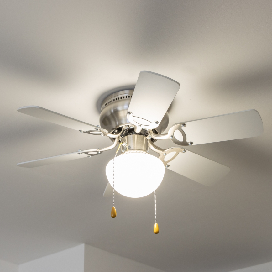 ZEVENTI - Ventoinha de teto GALDANA 1xE27/60W/230V cinzento/branco