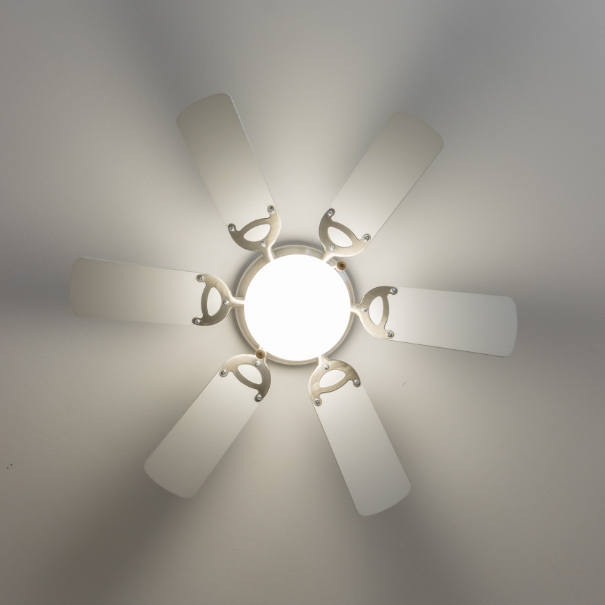 ZEVENTI - Ventoinha de teto GALDANA 1xE27/60W/230V cinzento/branco