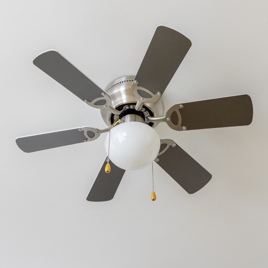 ZEVENTI - Ventoinha de teto GALDANA 1xE27/60W/230V cinzento/branco