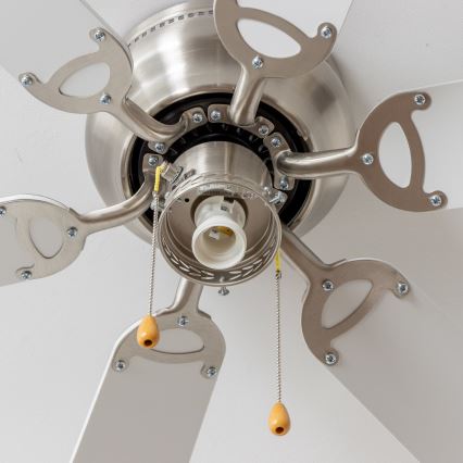 ZEVENTI - Ventoinha de teto GALDANA 1xE27/60W/230V cinzento/branco