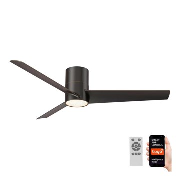 ZEVENTI - Ventoinha de teto LED com regulação BARROSA LED/18W/230V 3000-6000K Wi-Fi Tuya preto + comando
