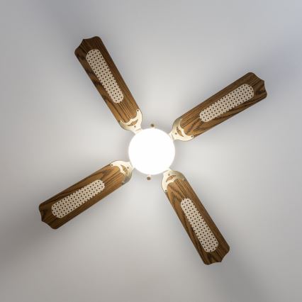 ZEVENTI - Ventoinha de teto NAVAGIO 1xE27/60W/230V castanho
