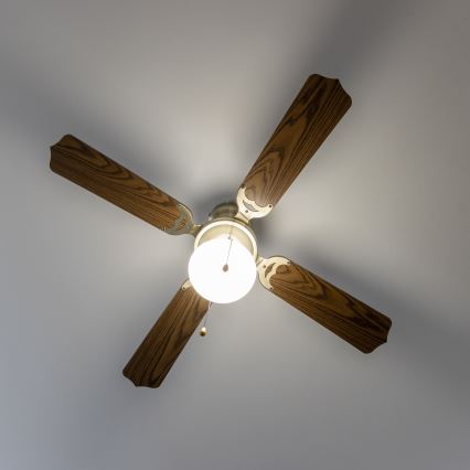 ZEVENTI - Ventoinha de teto NAVAGIO 1xE27/60W/230V castanho