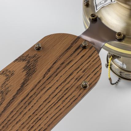 ZEVENTI - Ventoinha de teto NAVAGIO 1xE27/60W/230V castanho