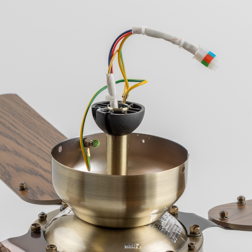 ZEVENTI - Ventoinha de teto NAVAGIO 1xE27/60W/230V castanho