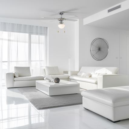 ZEVENTI - Ventoinha de teto NAVAGIO 1xE27/60W/230V preto/branco