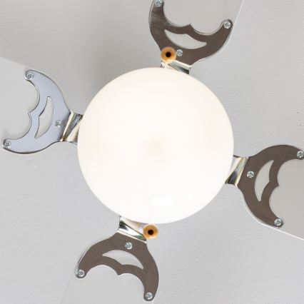 ZEVENTI - Ventoinha de teto NAVAGIO 1xE27/60W/230V preto/branco