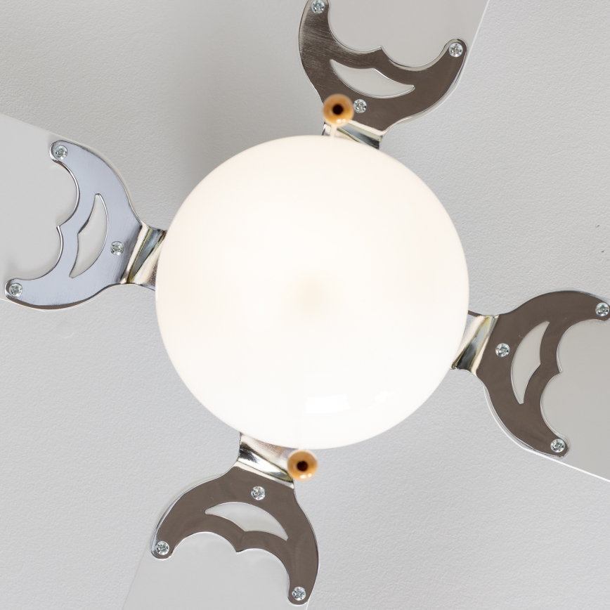 ZEVENTI - Ventoinha de teto NAVAGIO 1xE27/60W/230V preto/branco