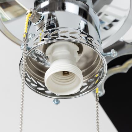 ZEVENTI - Ventoinha de teto NAVAGIO 1xE27/60W/230V preto/branco