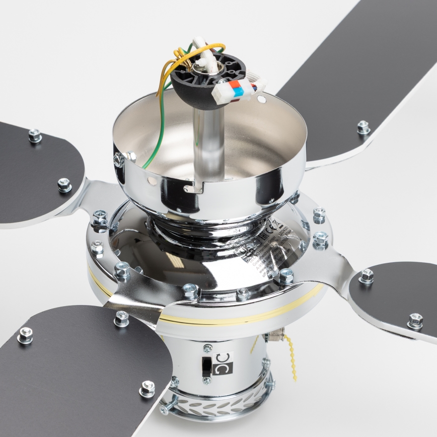 ZEVENTI - Ventoinha de teto NAVAGIO 1xE27/60W/230V preto/branco