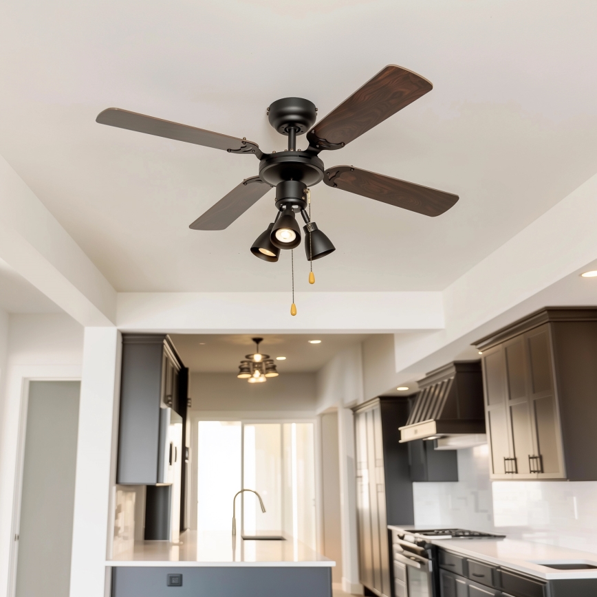 ZEVENTI - Ventoinha de teto ZURRIOLA 3xGU10/50W/230V