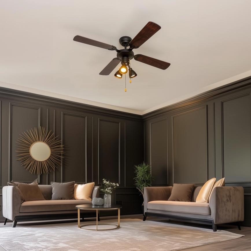 ZEVENTI - Ventoinha de teto ZURRIOLA 3xGU10/50W/230V