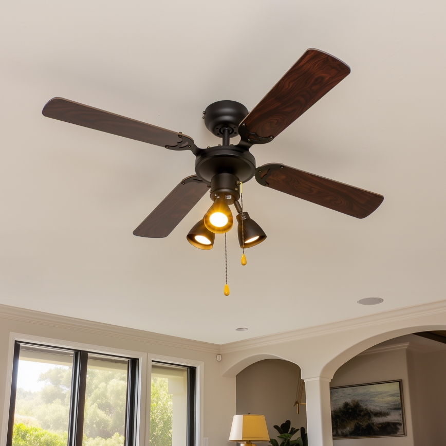 ZEVENTI - Ventoinha de teto ZURRIOLA 3xGU10/50W/230V