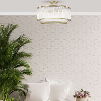 Zuma Line - Lustre de teto sobreposto 6xE14/60W/230V latão