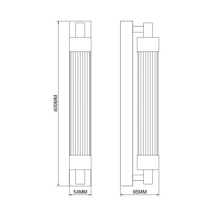 Zuma Line - Aplique de parede LED/8W/230V, latão