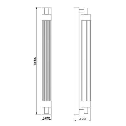 Zuma Line - Aplique de parede LED/14W/230V preto
